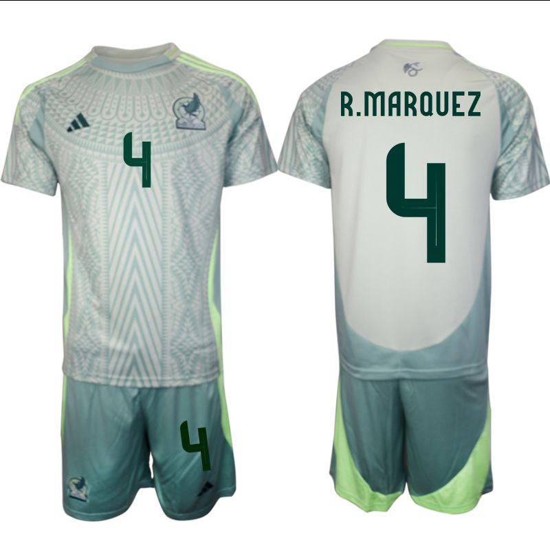 Men 2024-2025 Season Mexico away green #4 Soccer Jerseys->mexico jersey->Soccer Country Jersey